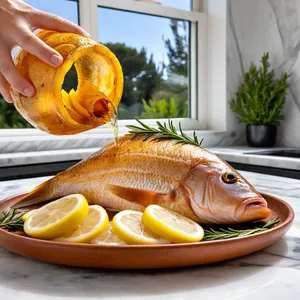Рецепт Дорадо с розмарином и чесноком на гриле - Маринование рыбы