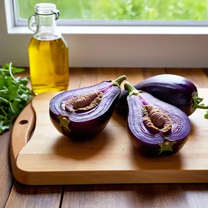 Рецепт Фаршированные баклажаны с грецкими орехами и гранатом - Подготовка баклажанов