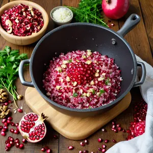 Рецепт Фаршированные баклажаны с грецкими орехами и гранатом - Приготовление начинки