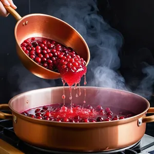 Рецепт Фаршированные баклажаны с индейкой и клюквенным соусом - Приготовление клюквенного соуса