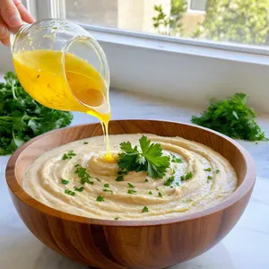 Рецепт Фаршированные баклажаны с хумусом и кедровыми орешками - Приготовление начинки