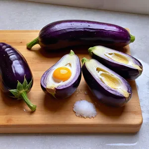 Рецепт Фаршированные баклажаны с курицей и соусом песто - Подготовка баклажанов