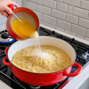 Рецепт Фаршированные баклажаны с кускусом и гранатовой заправкой - Приготовление кускуса