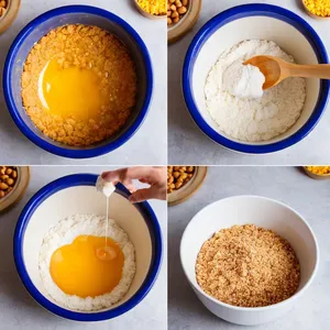 Рецепт Фиш-энд-чипс с корочкой из арахиса и соусом чимичурри - Панировка рыбы