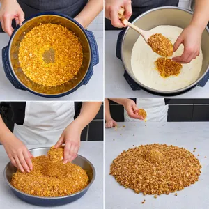 Рецепт Фиш-энд-чипс с корочкой из фундука и апельсиновым соусом - Панировка рыбы