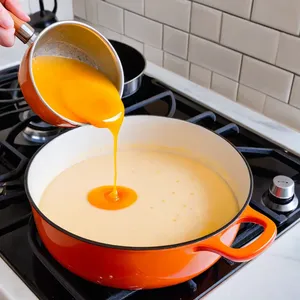Рецепт Фиш-энд-чипс с корочкой из фундука и апельсиновым соусом - Приготовление апельсинового соуса