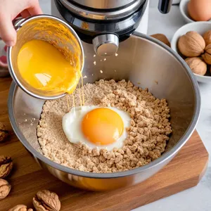 Рецепт Фиш-энд-чипс с корочкой из грецких орехов и медовой глазурью - Приготовление ореховой панировки