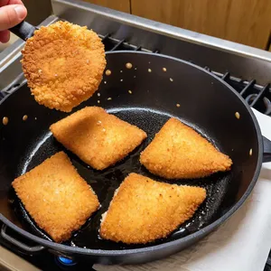 Рецепт Фиш-энд-чипс с корочкой из кешью и ананасовым соусом - Жарка рыбы