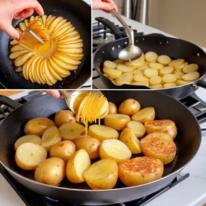 Рецепт Фиш-энд-чипс с корочкой из кешью и ананасовым соусом - Приготовление картофеля