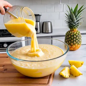 Рецепт Фиш-энд-чипс с корочкой из кешью и ананасовым соусом - Приготовление ананасового соуса