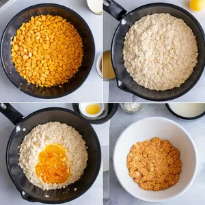 Рецепт Фиш-энд-чипс с корочкой из миндаля и вишневым соусом - Панировка рыбы