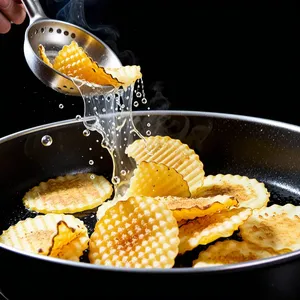 Рецепт Фиш-энд-чипс с корочкой из попкорна и сырным соусом - Приготовление картофеля чипс