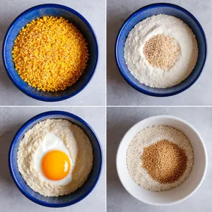 Рецепт Фиш-энд-чипс с кунжутной корочкой и соевым соусом - Панировка рыбы