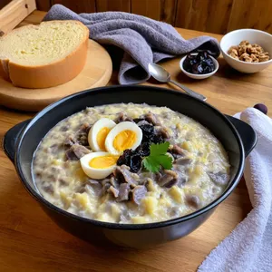 Рецепт Форшмак с черносливом и грецкими орехами - Смешивание ингредиентов