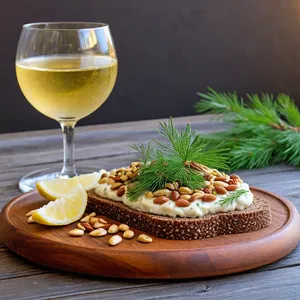 Рецепт Форшмак с печеным перцем и кедровыми орешками - Подача