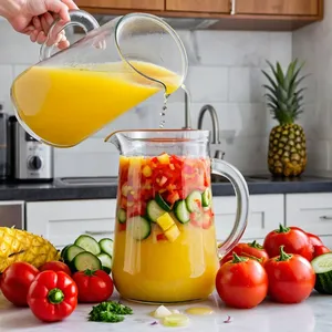 Рецепт Гаспачо с ананасом и табаско - Приготовление основы супа