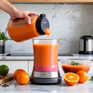 Рецепт Гаспачо с хурмой и корицей - Измельчение супа