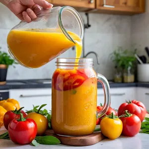 Рецепт Гаспачо с нектарином и шалфеем - Смешивание ингредиентов