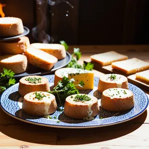 Рецепт Горячие канапе с анчоусами и оливковым тапенадом - Подача