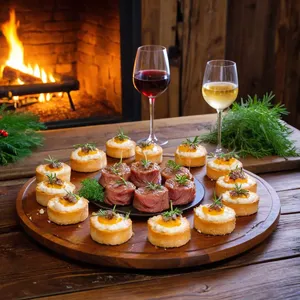 Рецепт Горячие канапе с говядиной и соусом барбекю - Подача