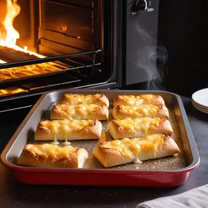 Рецепт Горячие канапе с грибами и сыром - Запекание
