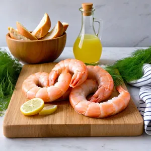 Рецепт Горячие канапе с креветками и чесночным соусом - Подготовка ингредиентов