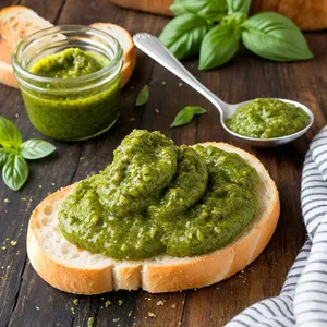 Рецепт Горячие канапе с курицей и песто - Нанесение песто