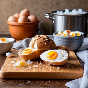 Рецепт Горячие канапе с перепелиными яйцами и икрой - Подготовка багета и варка яиц