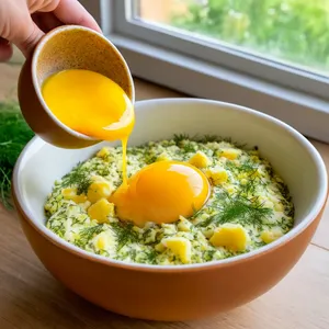 Рецепт Горячие канапе с перепелиными яйцами и икрой - Приготовление начинки