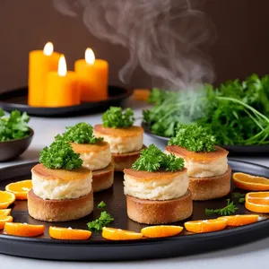 Рецепт Горячие канапе с уткой и апельсиновым чатни - Запекание и подача