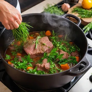 Рецепт Говядина, томлёная с айсбергом и эстрагоном - Финальное приготовление