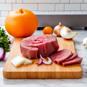Рецепт Говядина, томлёная с апельсином и бадьяном - Подготовка мяса и овощей
