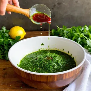 Рецепт Говядина в соусе чимичурри с овощами гриль - Приготовление соуса чимичурри