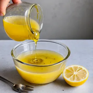 Рецепт Греческий салат с хурмой и грецкими орехами - Приготовление заправки