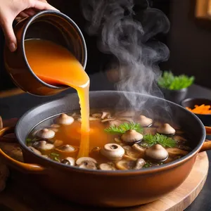 Рецепт Грибной бульон с белыми грибами и лимонной цедрой - Приготовление бульона
