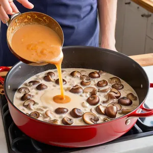 Рецепт Грибной жюльен с трюфельным маслом - Приготовление соуса