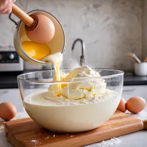 Рецепт Яичные бризы с олениной и брусничным соусом - Приготовление теста для бризов