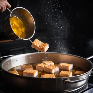 Рецепт Яичные бризы с осетриной и шафрановым соусом - Приготовление осетрины