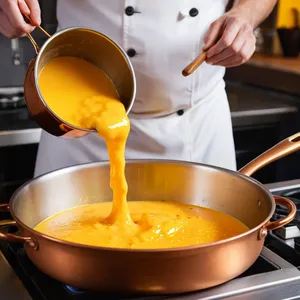 Рецепт Яичные бризы с осетриной и шафрановым соусом - Приготовление шафранового соуса