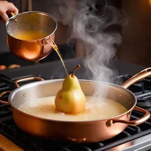 Рецепт Карпаччо из фазана с грушевым пюре и грецкими орехами - Приготовление грушевого пюре