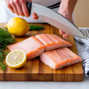 Рецепт Карпаччо из форели с мандариновым гелем и укропом - Подготовка форели