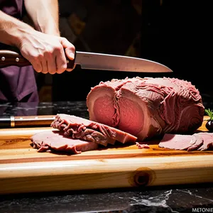 Рецепт Карпаччо из оленины с брусничным соусом и розмарином - Подготовка оленины