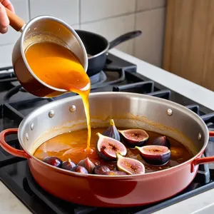 Рецепт Карпаччо из утки с инжирным соусом и рукколой - Приготовление инжирного соуса