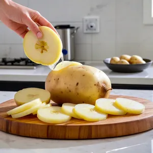 Рецепт Картофельная запеканка с брокколи и сыром - Подготовка картофеля