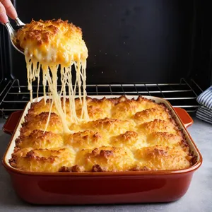Рецепт Картофельная запеканка с мясным фаршем и сыром - Запекание