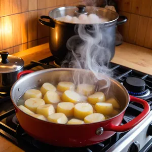 Рецепт Картофельное пюре с грибами и жареным луком - Варка картофеля