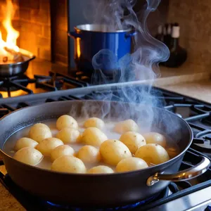 Рецепт Картофельное пюре с копченым сыром и грушей - Варка картофеля