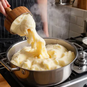 Рецепт Картофельное пюре с обжаренными артишоками и лимонным соком - Приготовление пюре