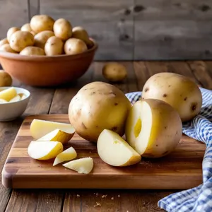 Рецепт Картофельное пюре с обжаренными белыми грибами и тимьяном - Подготовка картофеля