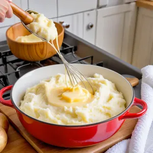 Рецепт Картофельное пюре с обжаренными белыми грибами и тимьяном - Приготовление пюре